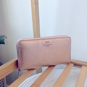 *SOLD* Ted Baker rose gold metallic wallet